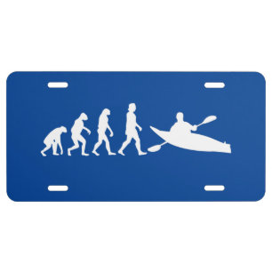 Kayaking Canoeing Evolution License Plate