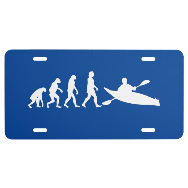 Kayaking Canoeing Evolution License Plate (Front)