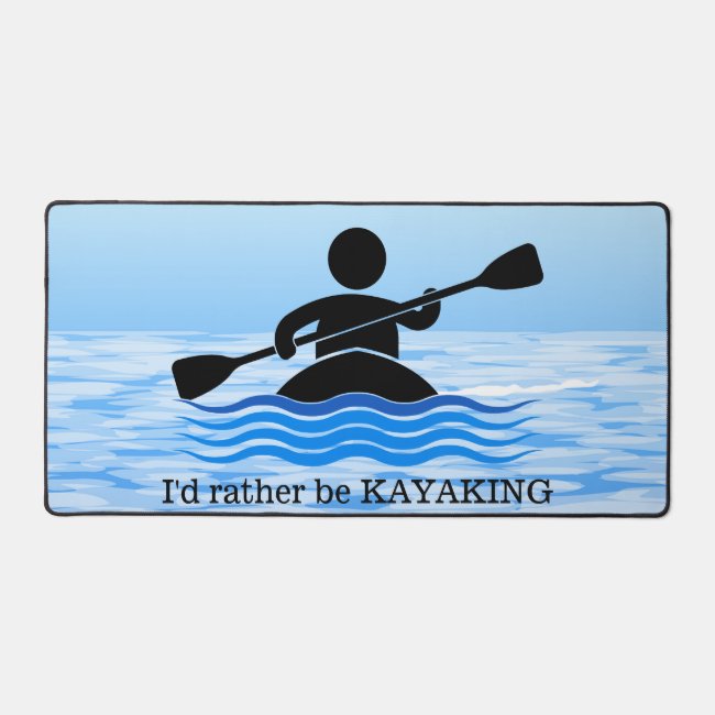 Kayaking Canoeing Paddling Design Desk Mat