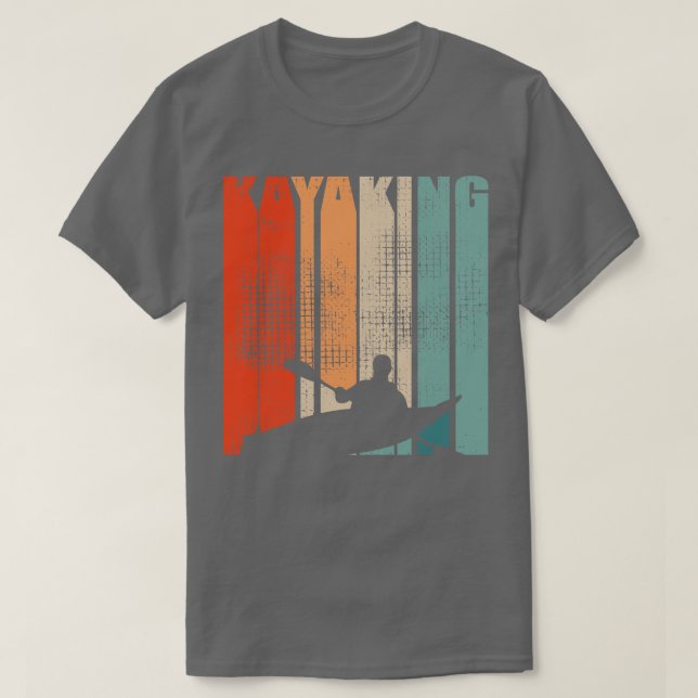 Kayaking Canoeing Retro 2 T-Shirt (Design Front)