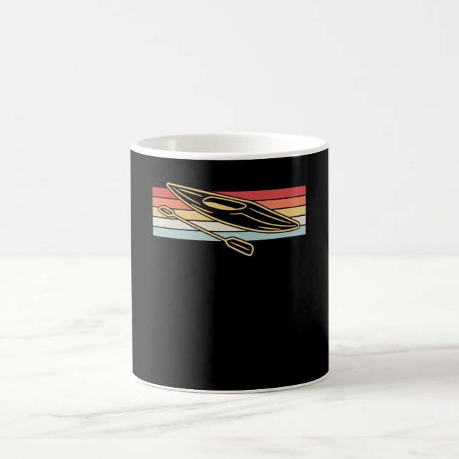 Kayaking Canoeing Retro Coffee Mug (Center)
