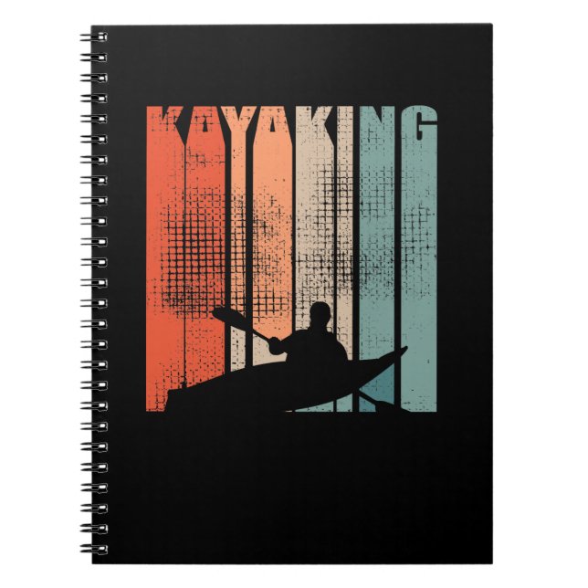 Kayaking Canoeing Retro Notebook (Front)