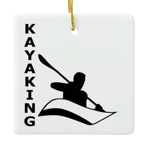Kayaking Ceramic Ornament