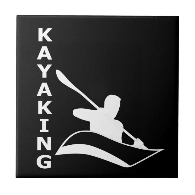 Kayaking Ceramic Tile (Front)