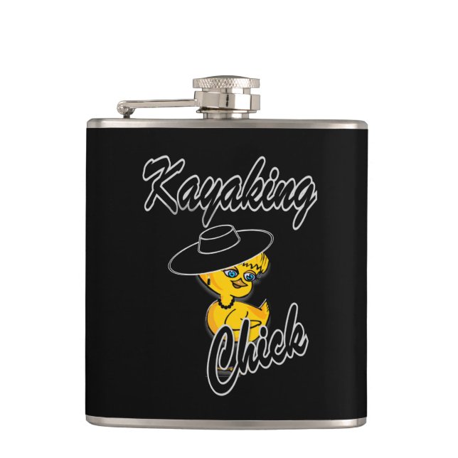 Kayaking Chick #4 Flask (Front)