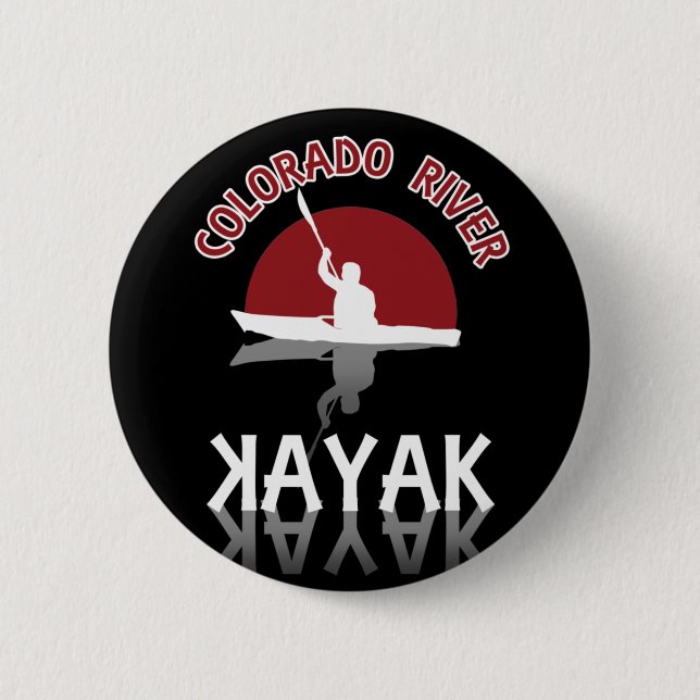 Kayaking Colorado River - Kayak Button (Front)