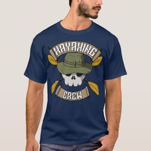 Kayaking crew Jolly pirate flag T_Shirt