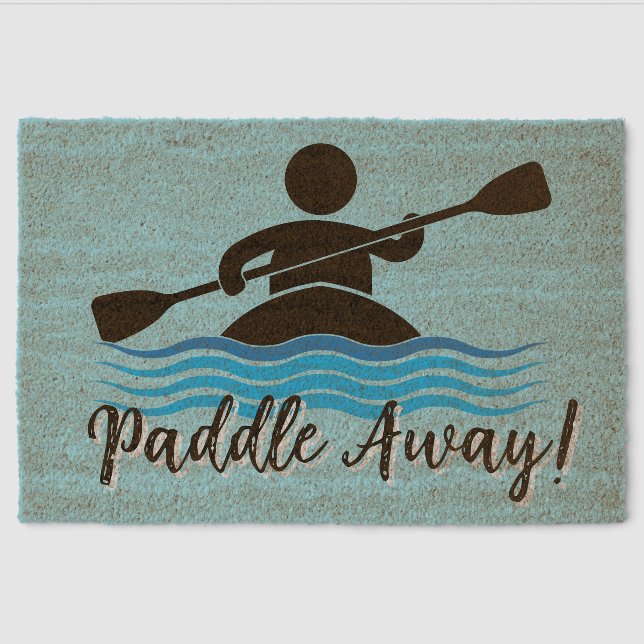 Kayaking Design Coir Door Mat (Front)