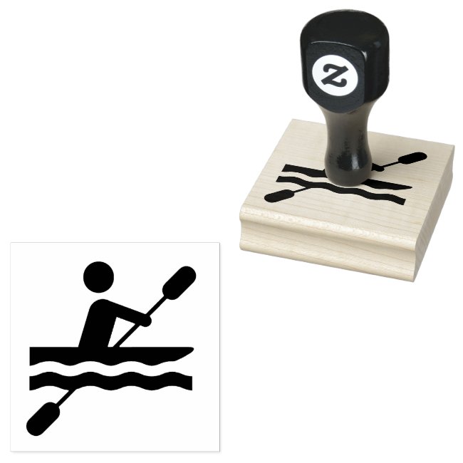 Kayaking Design Wooden Stamp