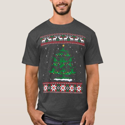 Kayaking  For Men Women Kayak Christmas Tree Ugly  T_Shirt