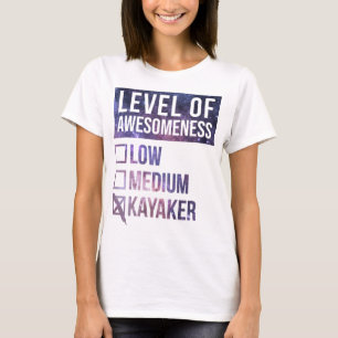 Kayaking Funny Art Level Of Kayaking_575 T-Shirt