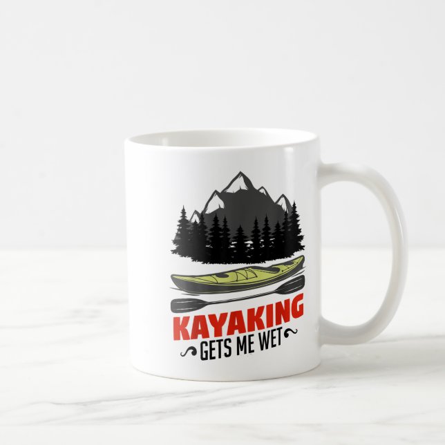 Kayaking Gets Me Wet Funny Kayak Kayaker Christmas Coffee Mug (Right)