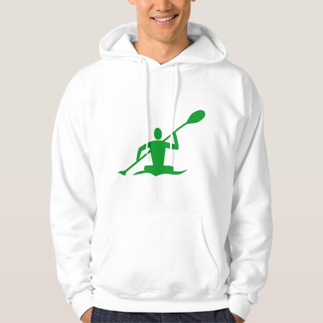 Kayaking - Grass Green Hoodie (Front)