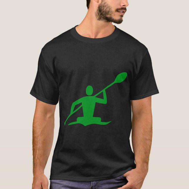 Kayaking - Grass Green T-Shirt (Front)