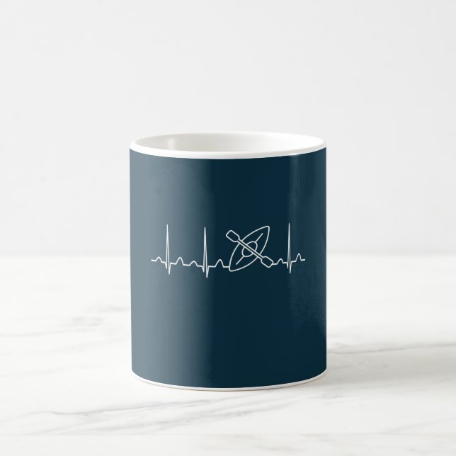 Kayaking Heartbeat Coffee Mug (Center)