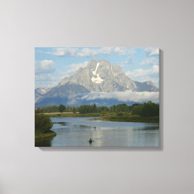 Kayaking in Grand Teton National Park Canvas Print (Front)