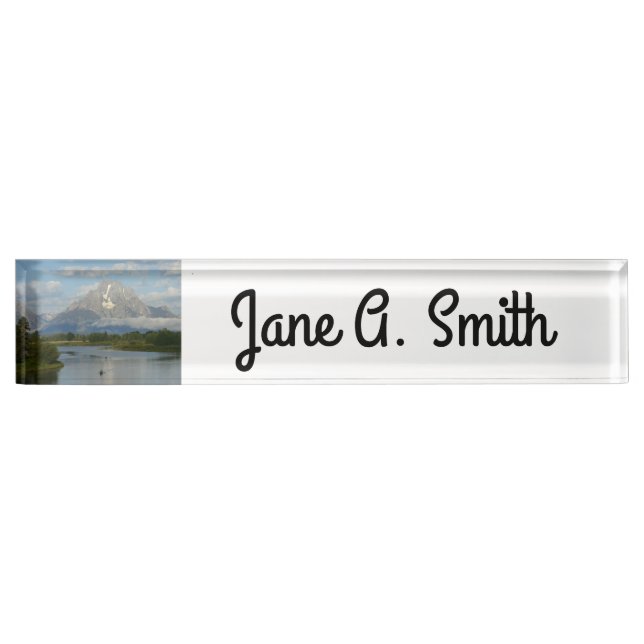 Kayaking in Grand Teton National Park Desk Name Plate (Front)