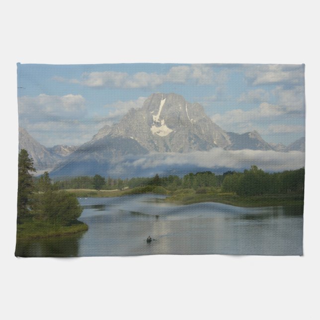 Kayaking in Grand Teton National Park Kitchen Towel (Horizontal)