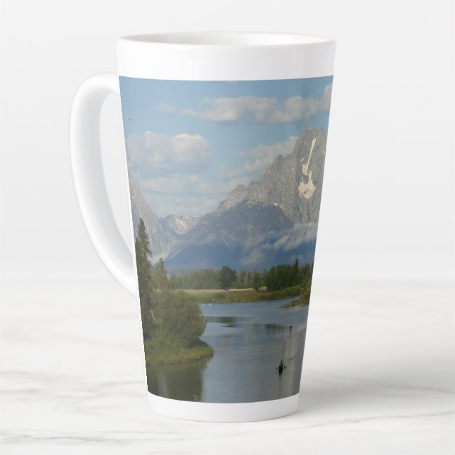 Kayaking in Grand Teton National Park Latte Mug (Left Angle)