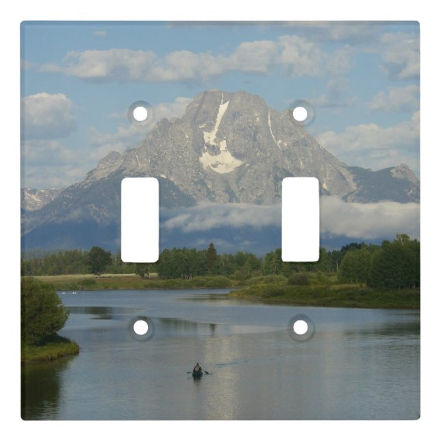 Kayaking in Grand Teton National Park Light Switch Cover (Front)
