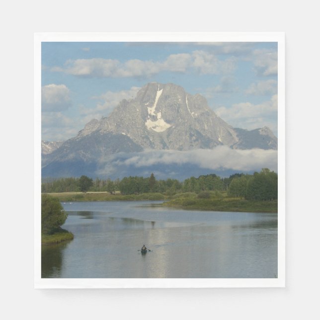 Kayaking in Grand Teton National Park Paper Napkins (Front)