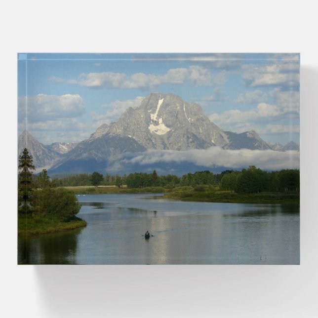 Kayaking in Grand Teton National Park Paperweight (Front)