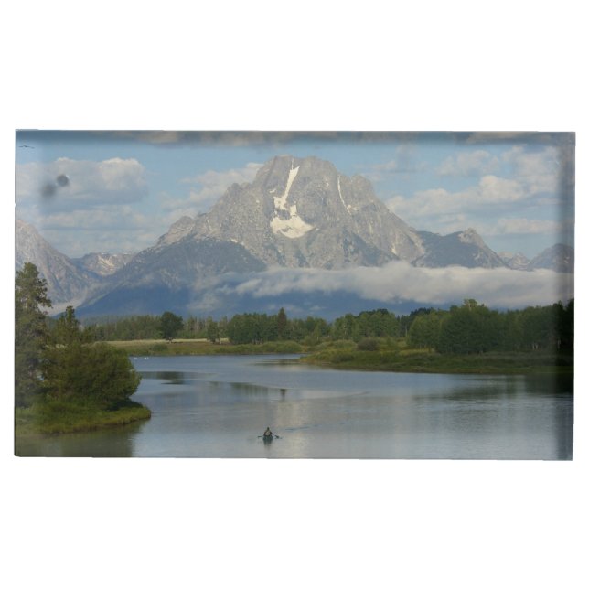 Kayaking in Grand Teton National Park Place Card Holder (Front)