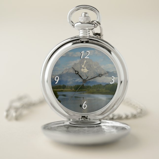 Kayaking in Grand Teton National Park Pocket Watch (Inside)