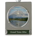 Kayaking in Grand Teton National Park Silver Plated Banner Ornament