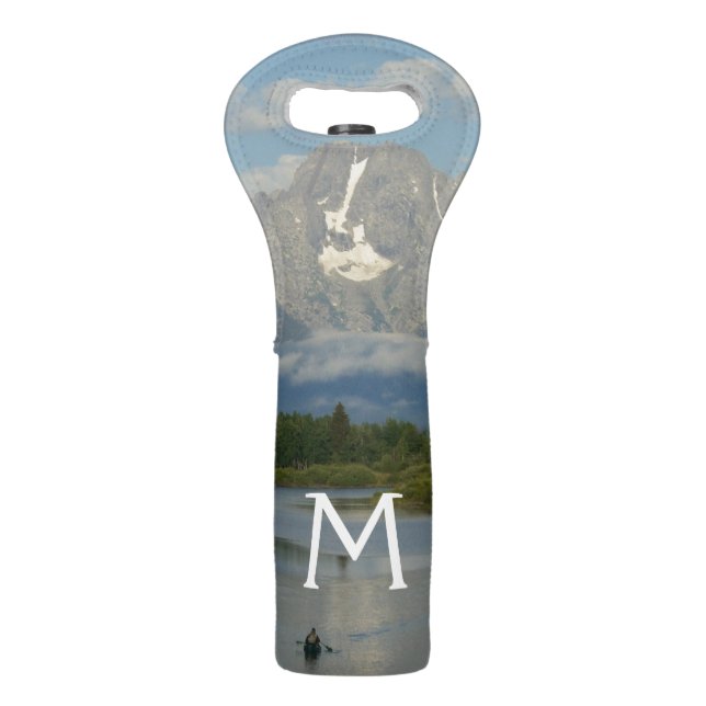 Kayaking in Grand Teton National Park Wine Bag (Front)