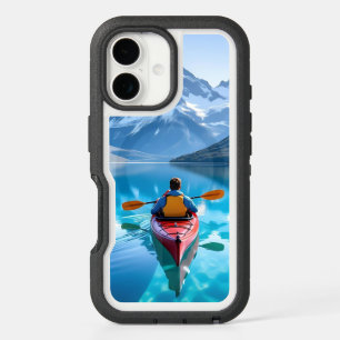 Kayaking in Mountains Personalized iPhone 16 Case