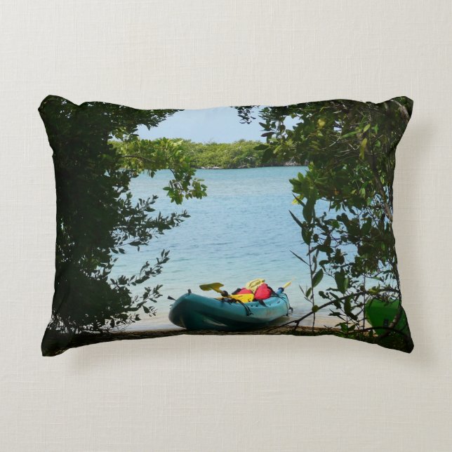Kayaking in St. Thomas US Virgin Islands Accent Pillow (Front)