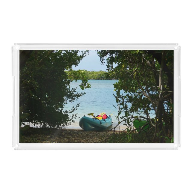 Kayaking in St. Thomas US Virgin Islands Acrylic Tray (Front)