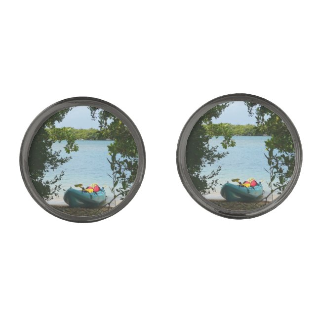 Kayaking in St. Thomas US Virgin Islands Cufflinks (Front)