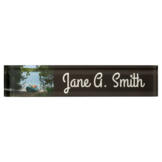Kayaking in St. Thomas US Virgin Islands Desk Name Plate (Front)