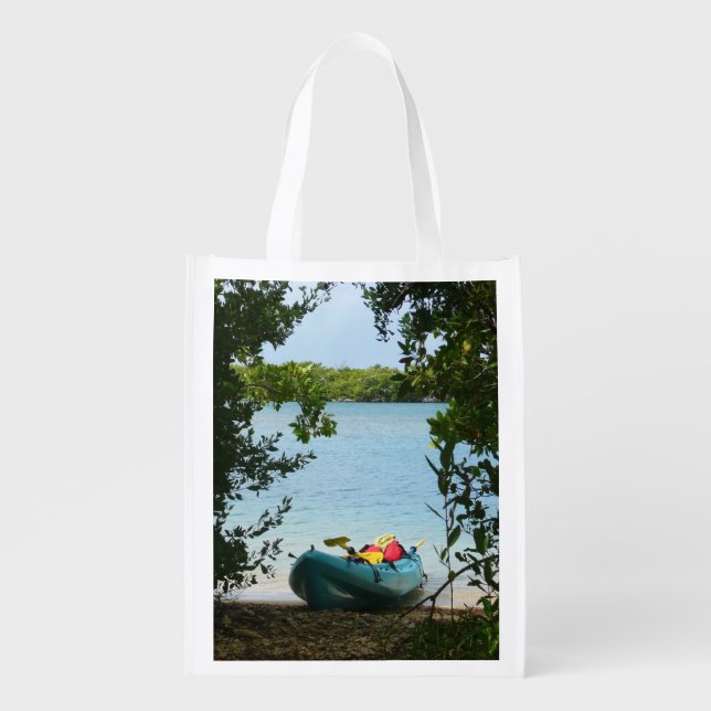 Kayaking in St. Thomas US Virgin Islands Grocery Bag (Front)