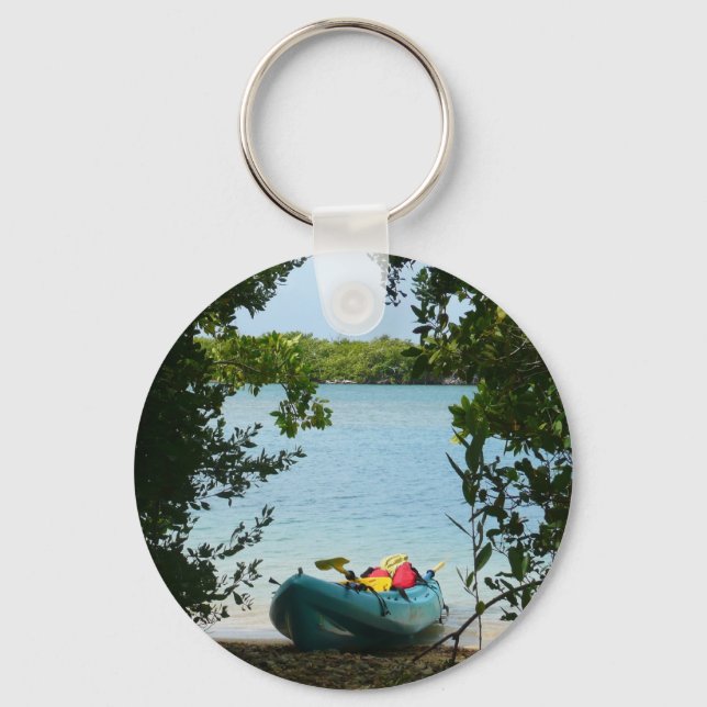 Kayaking in St. Thomas US Virgin Islands Keychain (Front)