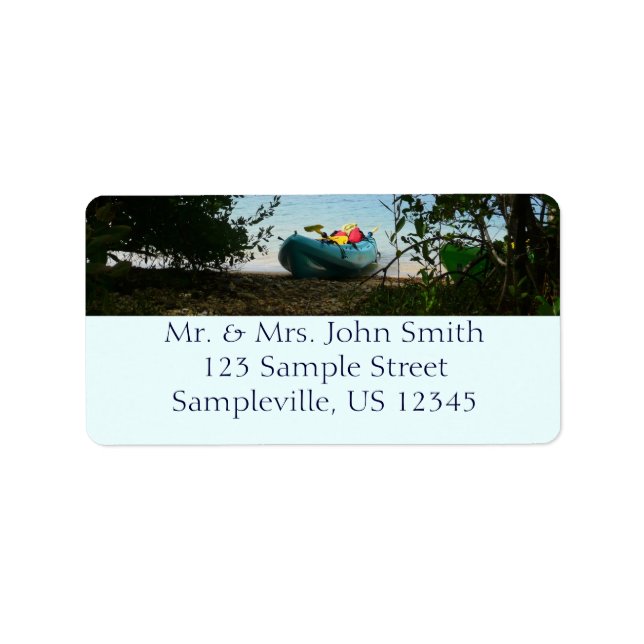 Kayaking in St. Thomas US Virgin Islands Label (Front)