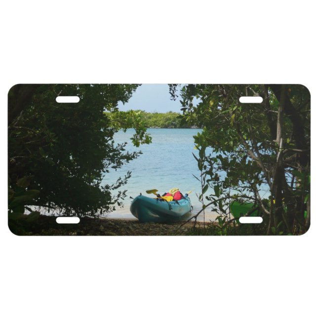 Kayaking in St. Thomas US Virgin Islands License Plate (Front)