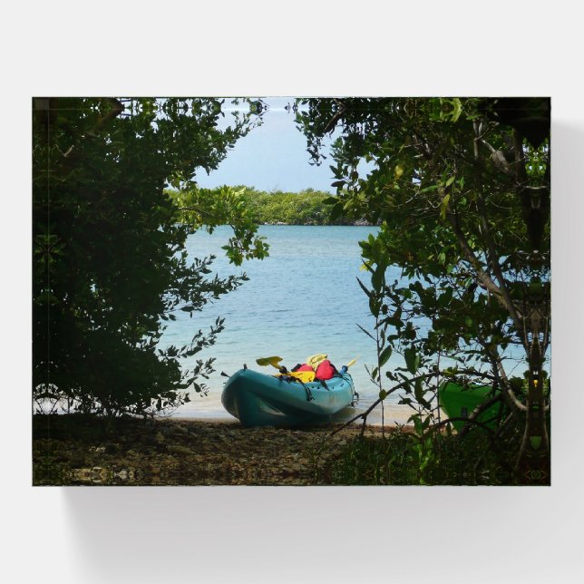 Kayaking in St. Thomas US Virgin Islands Paperweight (Front)