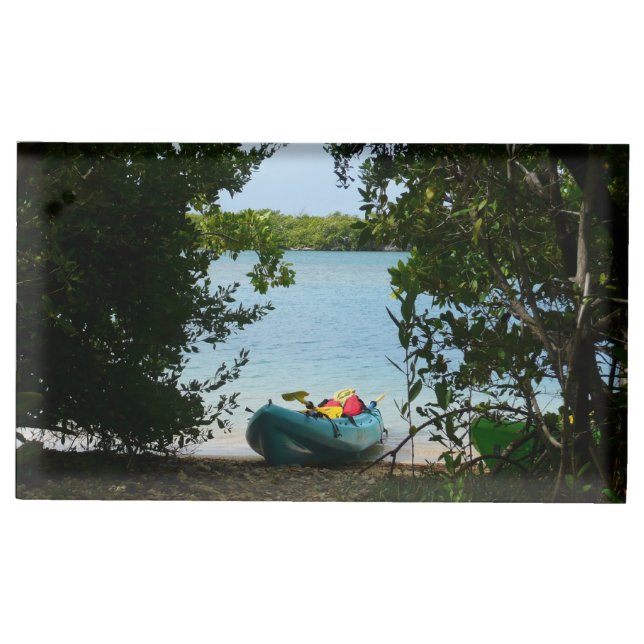 Kayaking in St. Thomas US Virgin Islands Place Card Holder (Front)