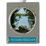 Kayaking in St. Thomas US Virgin Islands Silver Plated Banner Ornament