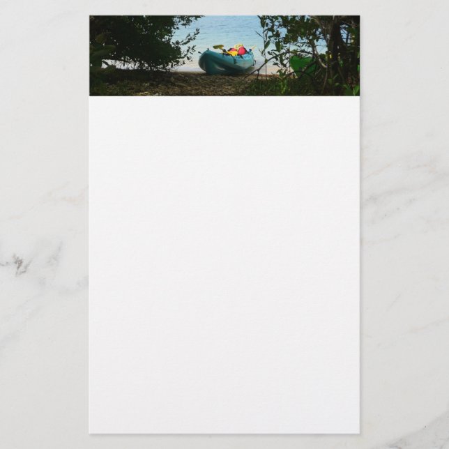 Kayaking in St. Thomas US Virgin Islands Stationery (Front)