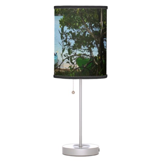 Kayaking in St. Thomas US Virgin Islands Table Lamp (Right)