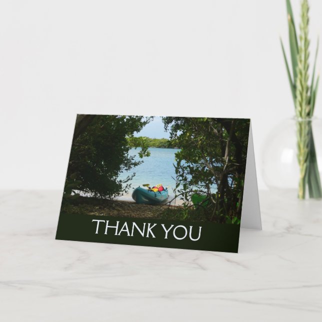 Kayaking in St. Thomas US Virgin Islands Thank You Card (Front)