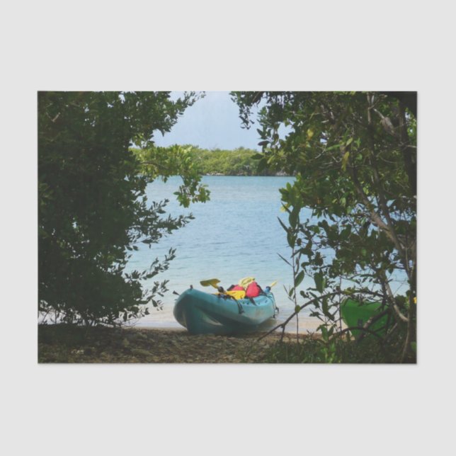 Kayaking in St. Thomas US Virgin Islands Tissue Paper (Front)