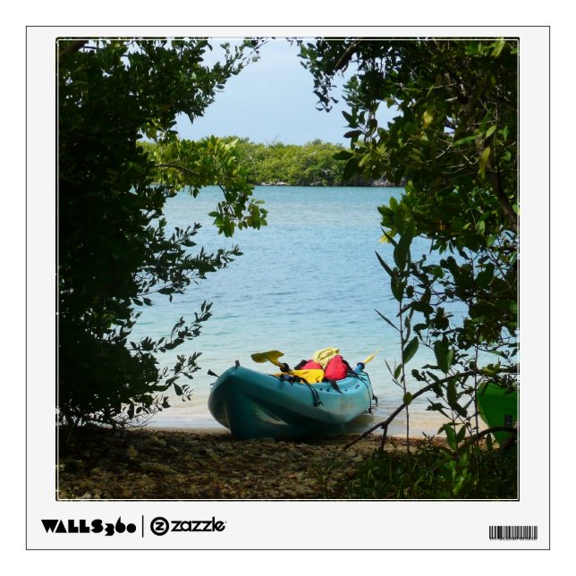 Kayaking in St. Thomas US Virgin Islands Wall Decal (Front)