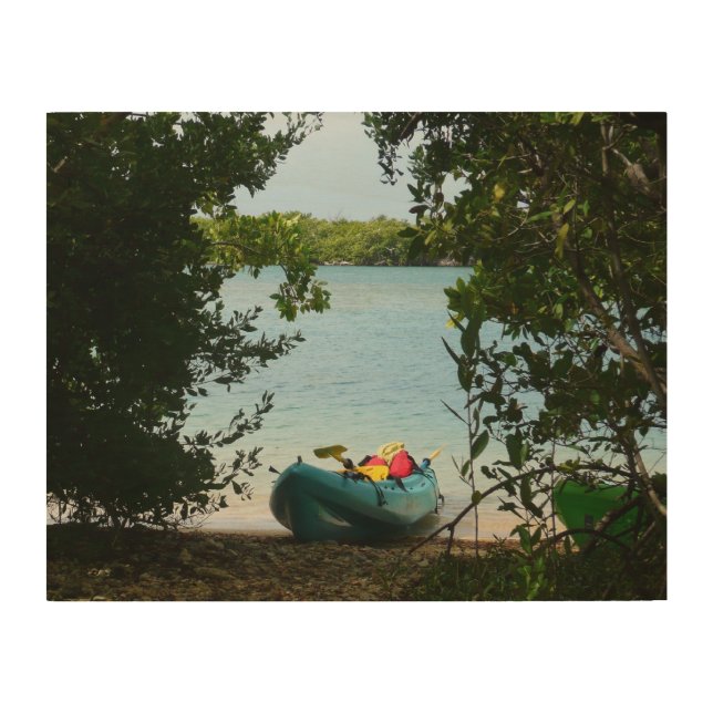 Kayaking in St. Thomas US Virgin Islands Wood Wall Art (Front)