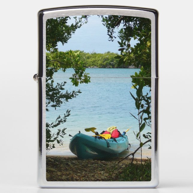 Kayaking in St. Thomas US Virgin Islands Zippo Lighter (Front)