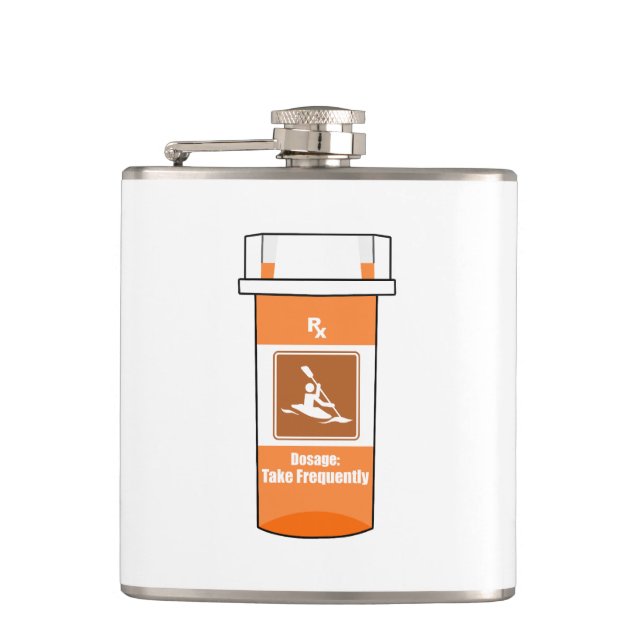 Kayaking Is My Drug Flask (Front)